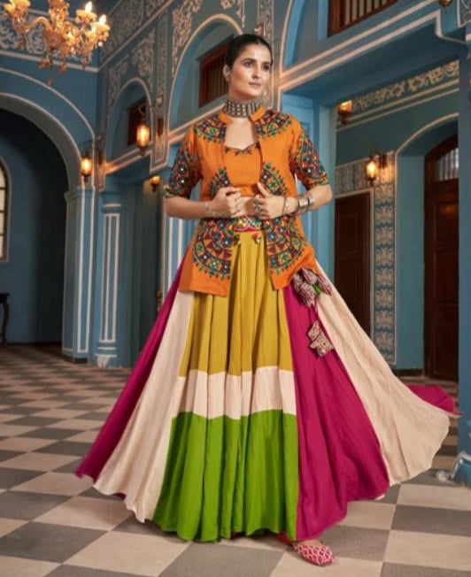 Designer Chaniya choli with jacket