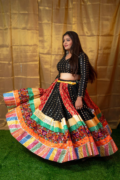 Beautiful Chaniya Choli With Colourful Stripes