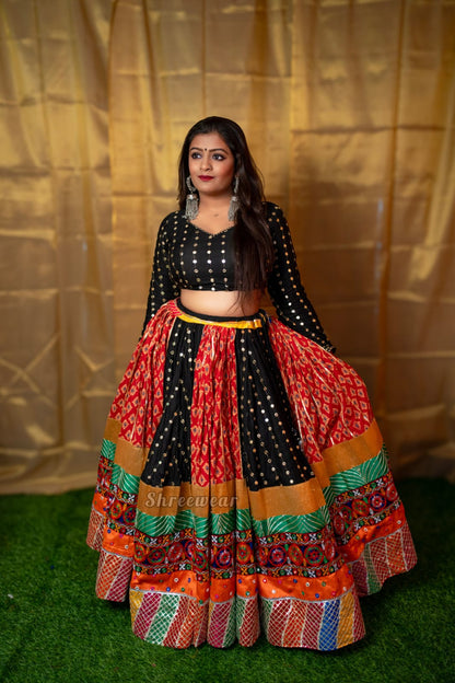 Beautiful Chaniya Choli With Colourful Stripes