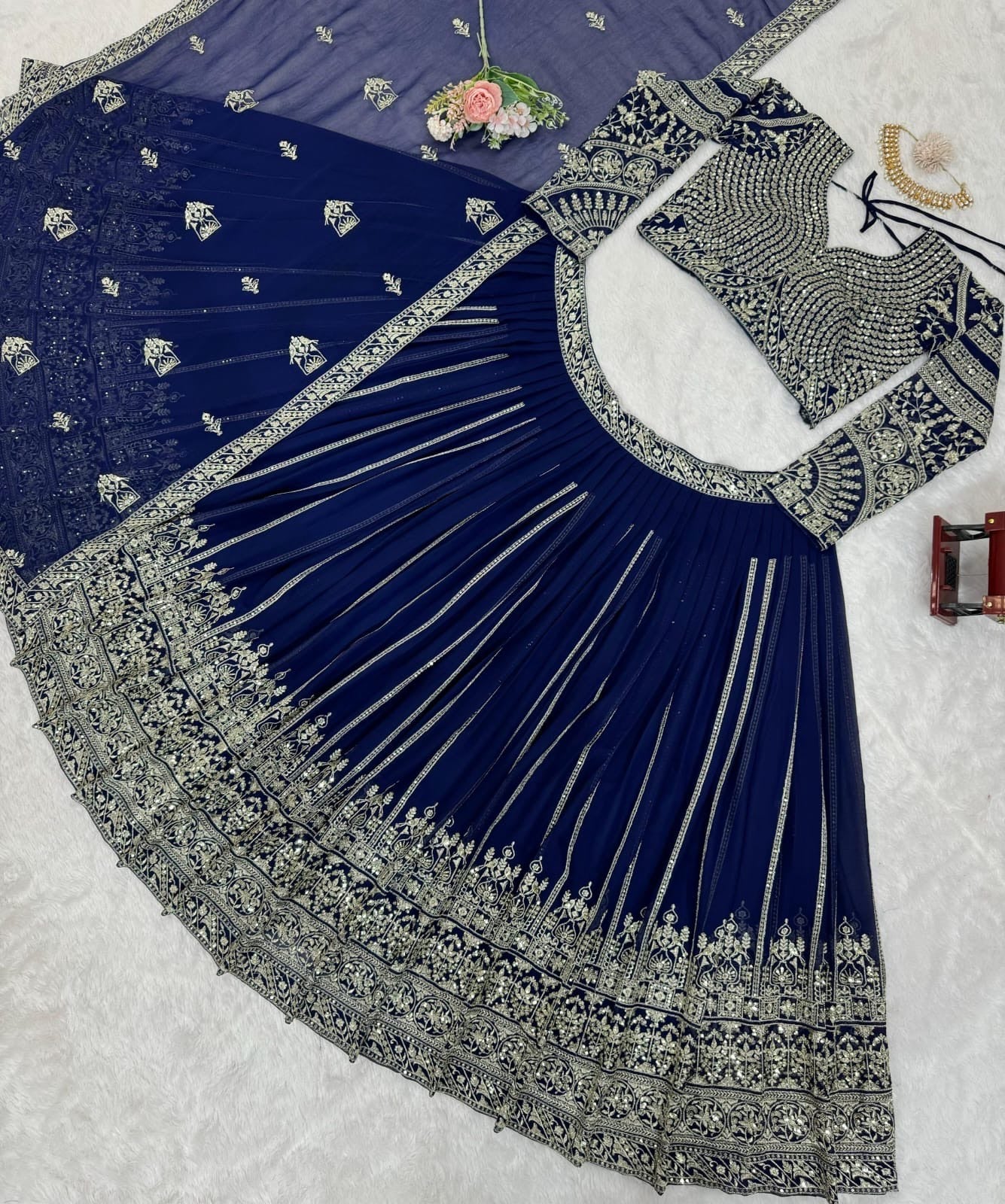 Fox Georgette Work Bridal Lehenga