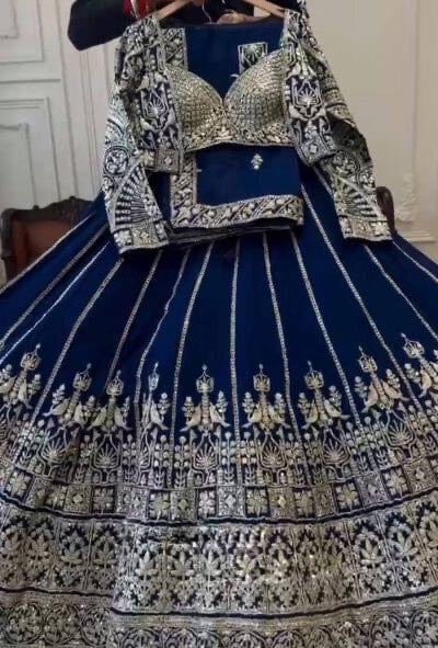 Fox Georgette Work Bridal Lehenga