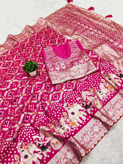 Soft Pethani Silk Saree With Copper Zari Weawing