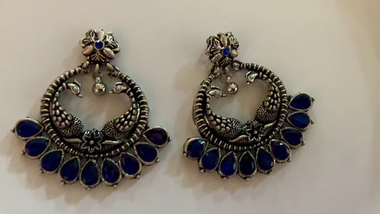 Blue loop Earings